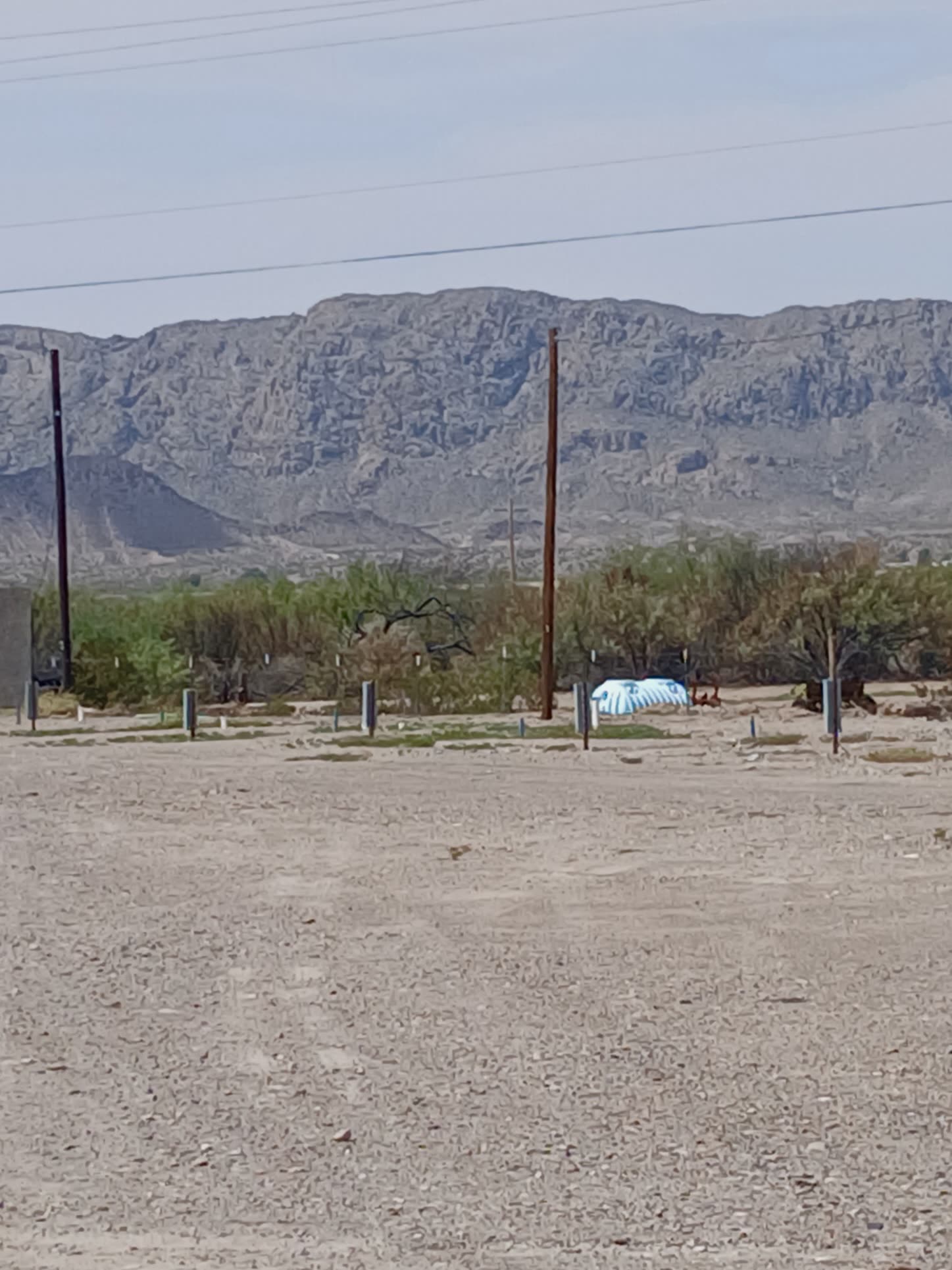 Water and sewer hookups at an RV site